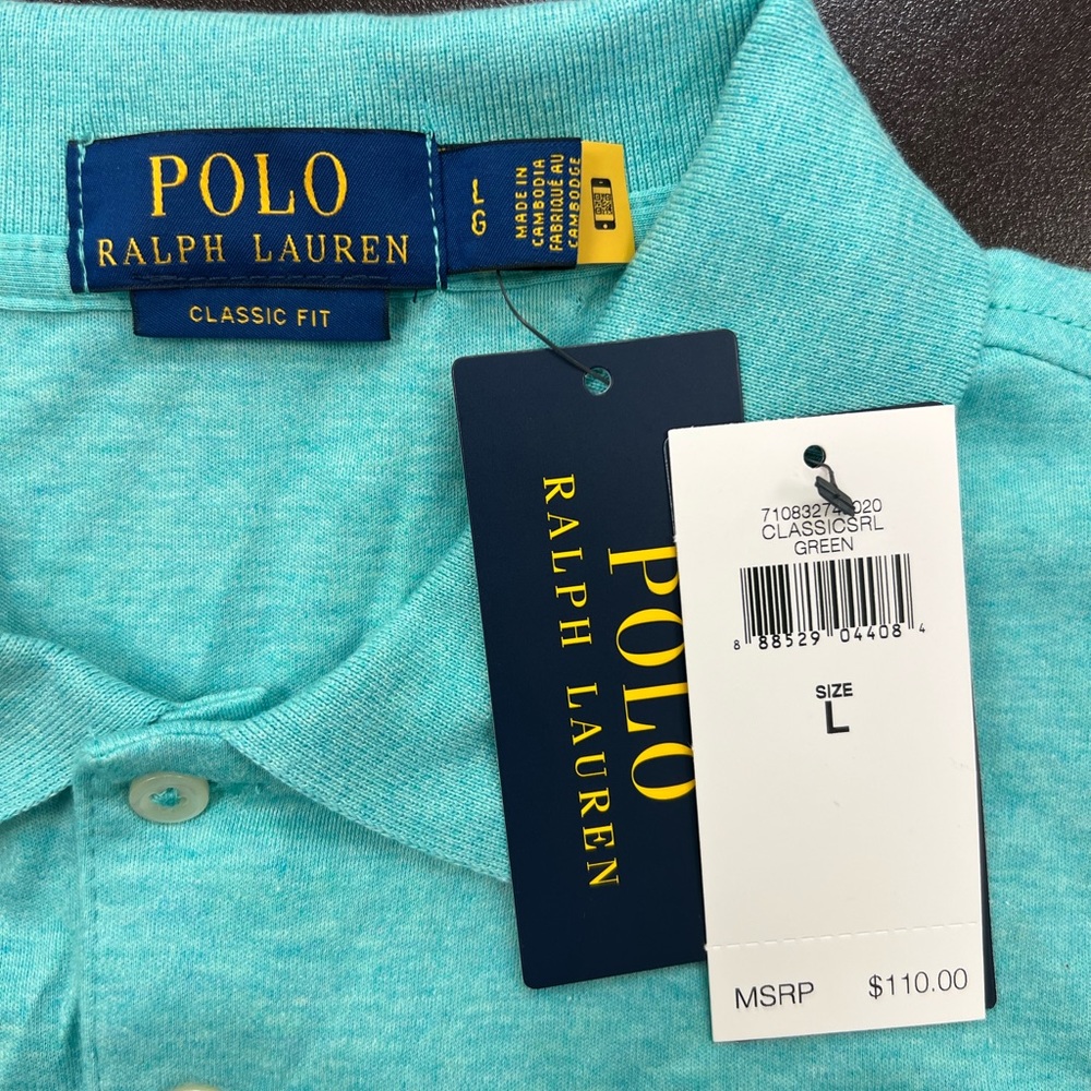 NWT POLO Ralph Lauren Classic Fit Polo Shirt Size Large - Picture 4 of 4